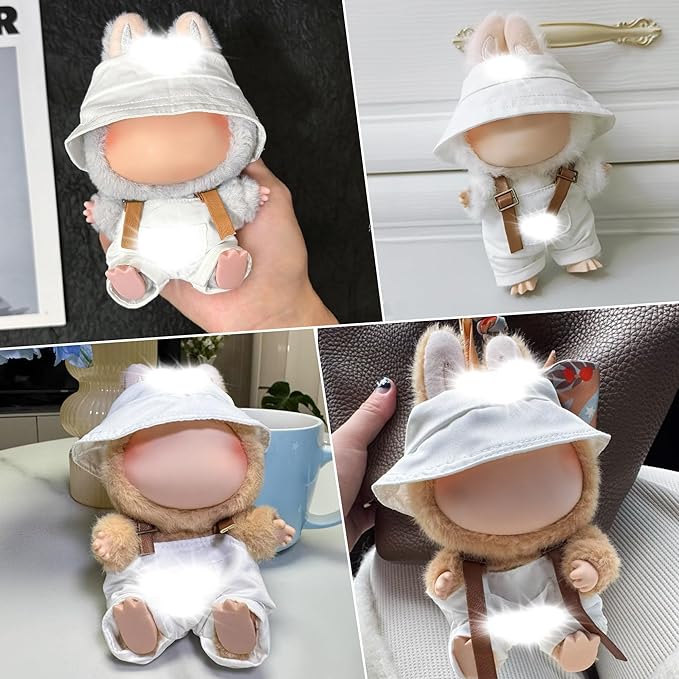 Clothes Fit for 17CM Doll, Fashion Doll Clothes Outfit Set Cute Theme Designer Toys Dress Accessories for Collector Fans Display (P White Set)