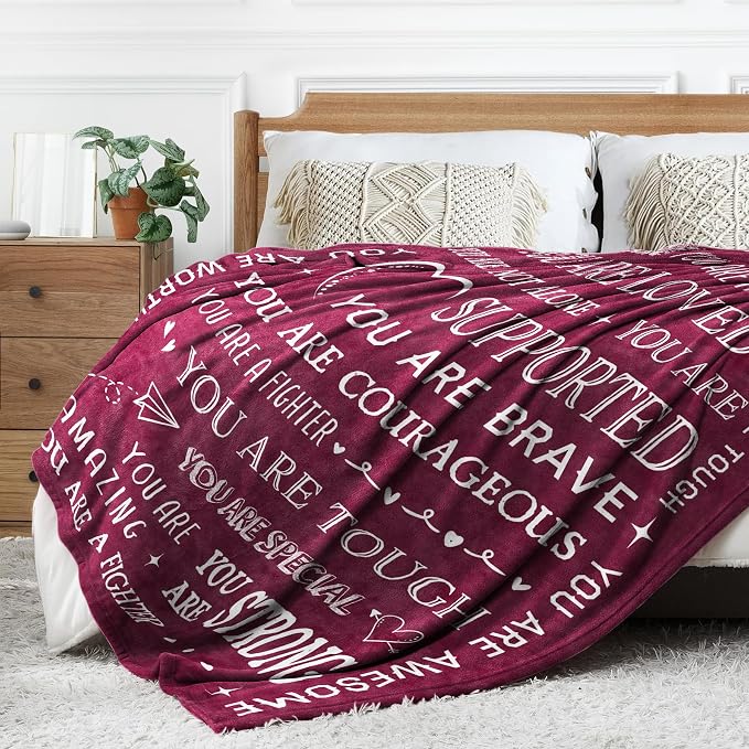 Blanket Gifts for Women Men- Get Well Blanket | Inspirational Gifts for Women, Feel Better After Surgery Gifts , Birthday Gift for Mom Grandma Aunt Sister, 80'' x 60''