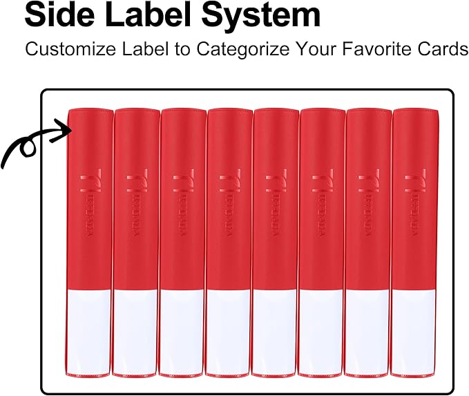 Top Loader Binder for Cards, 9 Pocket, Holds Up to 360 Toploaders with Ringless 20 Double-Sided Sleeves, Side Loading Top Loader Card Binder with Zipper for Trading Sports Cards in 3" x 4" Toploaders