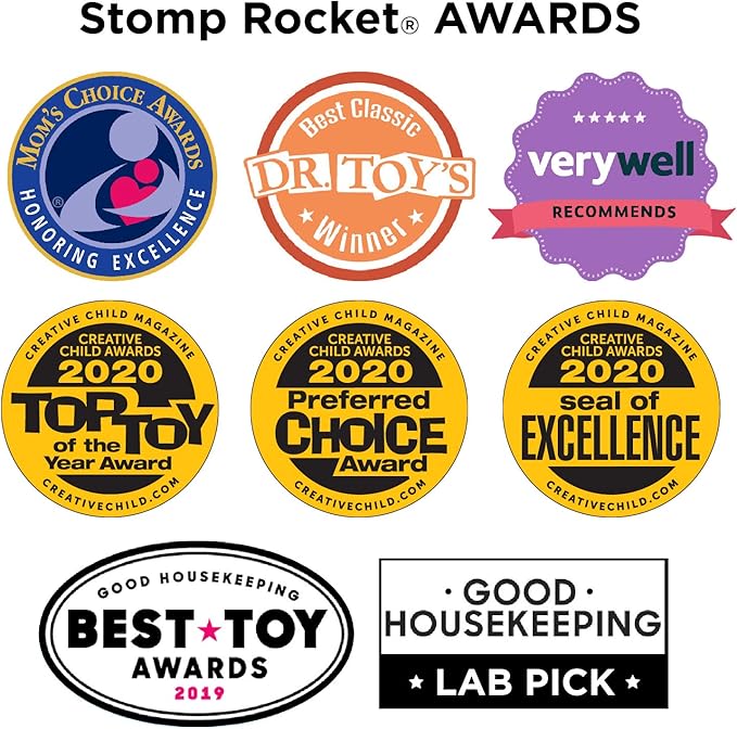 Stomp Racers Air Powered Race Cars by Stomp Rocket, 2 Car Racer Pack - Dueling Stomp Racers Toy Car Launcher - Fun Backyard & Outdoor Multi-Player Kids Toys Gifts for Boys, Girls & Toddlers