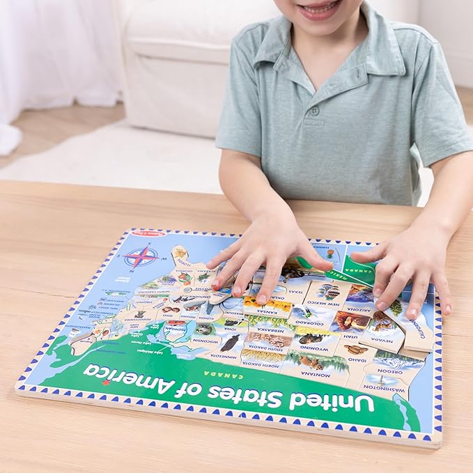 Melissa & Doug USA Map Wooden Puzzle (45 pcs)