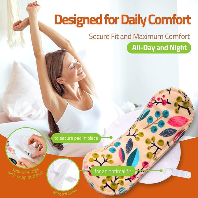 Organic Cotton Reusable Panty Liner for Women & Teens (Tanga, Single); High-Temp Washable Cloth Liner Made in EU; Stay Fresh & Dry, for Daily Vaginal Discharge Only; 100% Breathable (no PUL/TPU)