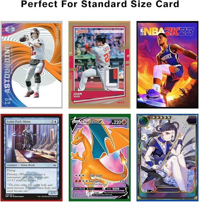 1000CT MTG Card Sleeves, Clear Front Textured Back Card Sleeve Deck Card Protectors, Standard Size Card Sleeves for MTG, Baseball Card, Football Card,Sports Cards, Game Card