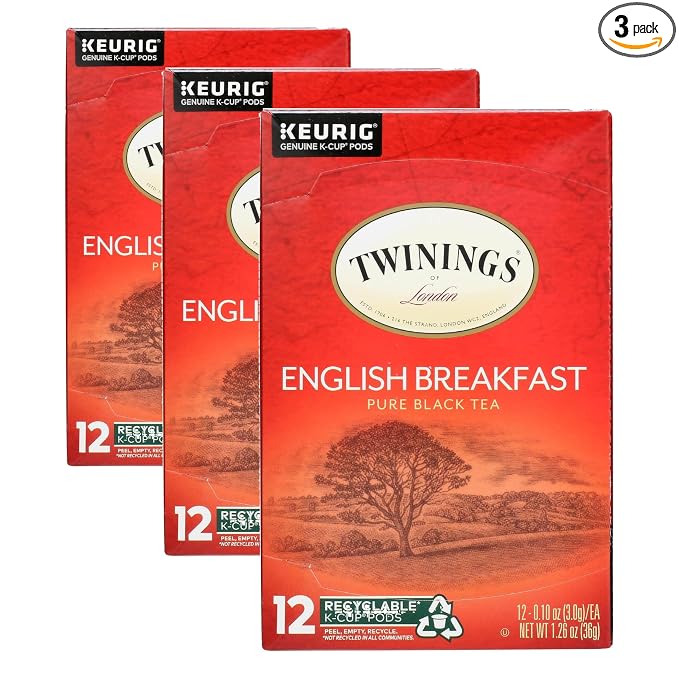Twinings Tea English Breakfast Tea K-Cups, 12 ct (Pack of 3)