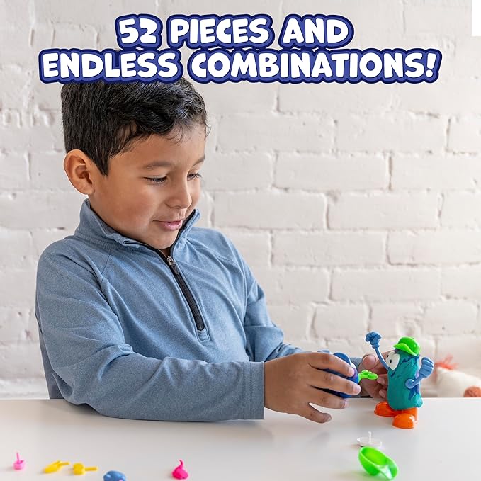 READY 2 LEARN Dough Character Accessories | Set of 52 | 21 Different Shapes-| Playdough Accessories for Kids-| Create Whacky Animals and Characters,(Pack of 2)