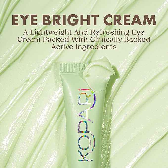 Kopari Niacinamide & Caffeine Eye Bright Cream, Fade Dark Circles & Reduce Puffiness, Tightens & Smooths Appearance of Wrinkles, 0.5 oz