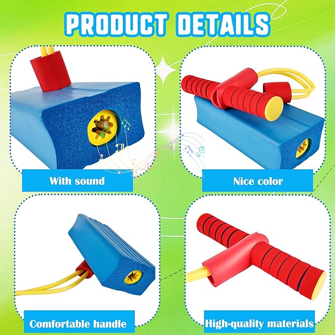 5 Pcs Jumping Pogo Stick Fun and Safe Foam Jumping Stick Toy for Girls and Boys Outdoor Jumping Toys Christmas Birthday Fun Gifts