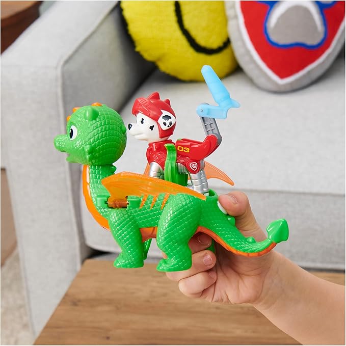 Paw Patrol, Rescue Knights Marshall and Dragon Jade Action Figures Set, Kids Toys for Ages 3 and up