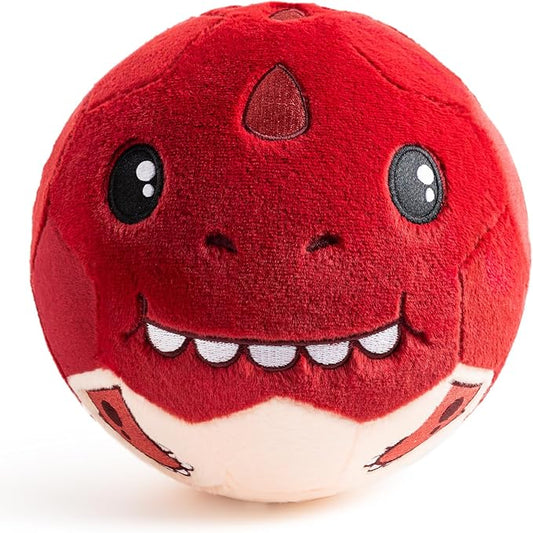 Silent Indoor Soccer Balls for Toddlers 1-3, Inflatable Soft Plush Baby Toddler Soccer Ball Toys Gifts for Kid 3-5 Year Old Boy First Birthday Gift (Tyrannosaurus Rex, Pump Include)