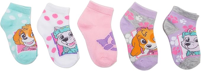 Paw Patrol Girls 5 Pack Shorty Socks