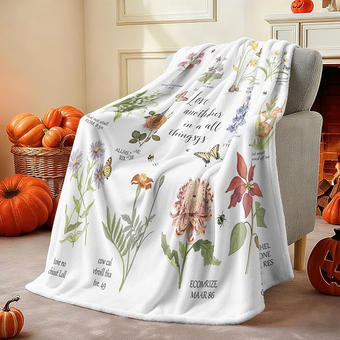 COMFAR Christian Gifts for Women Faith, Inspirational/Religious/Spiritual Gifts for Adults, Soft Throw Blankets for Women/Men, Personalized Blankets for Adults 50"x 60"
