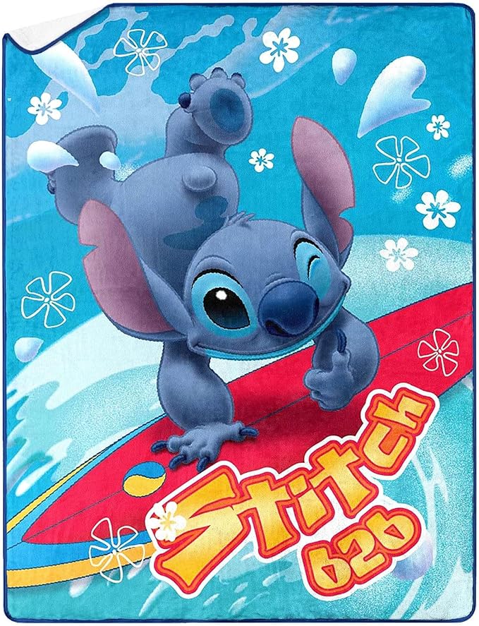Disney Sitich Blanket Stitch 626 Double Sided Silk Touch Lap Throw Blanket 46" x 60"