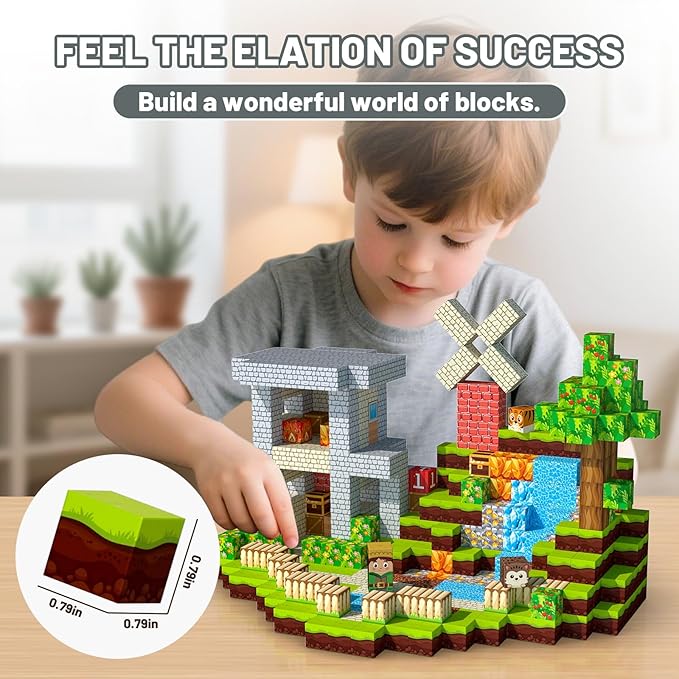 Magnetic Blocks 150PCS for Kids, Building Toys for Boys & Girls Ages 3-5 6-8 8-12. STEM Learning, Montessori, Fidget, Sensory Cubes. Magnet Tiles Block Gifts for Toddler 3+ Year Old