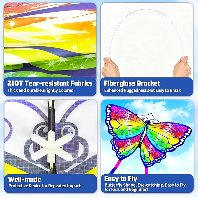 Kites for Kids Ages 4-8 8-12, Beginner Kite for Adults Easy to Fly Kids Kites for Toddlers Age 3-5 with Handle and 328FT String for Family Outdoor Games and Activities