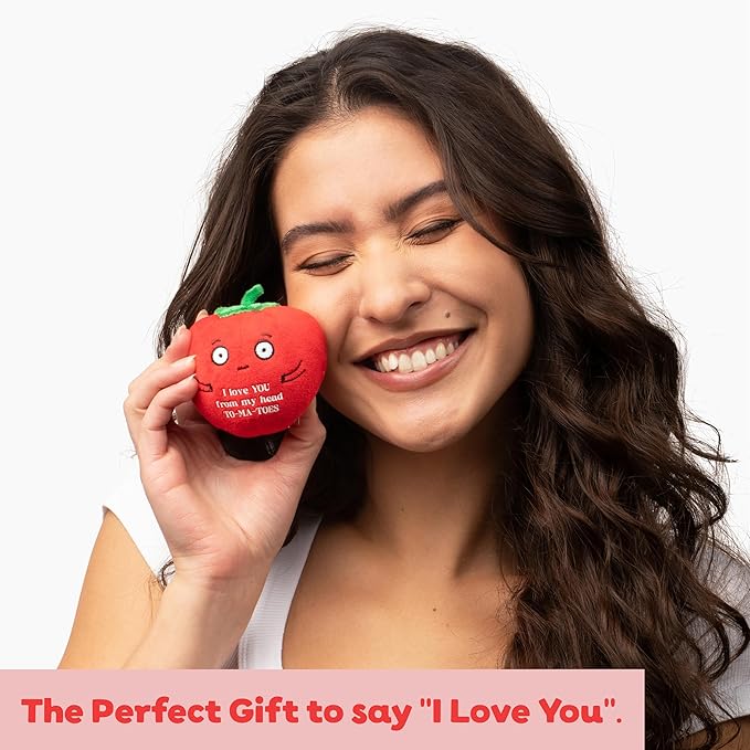 Tender Tomato Plushie - Super Soft Stuffed Animal | Adorable Love Gift for Boyfriend, Girlfriend, Husband, Wife, Mom, Dad, Kids, or Best Friend | Easter Basket Stuffer