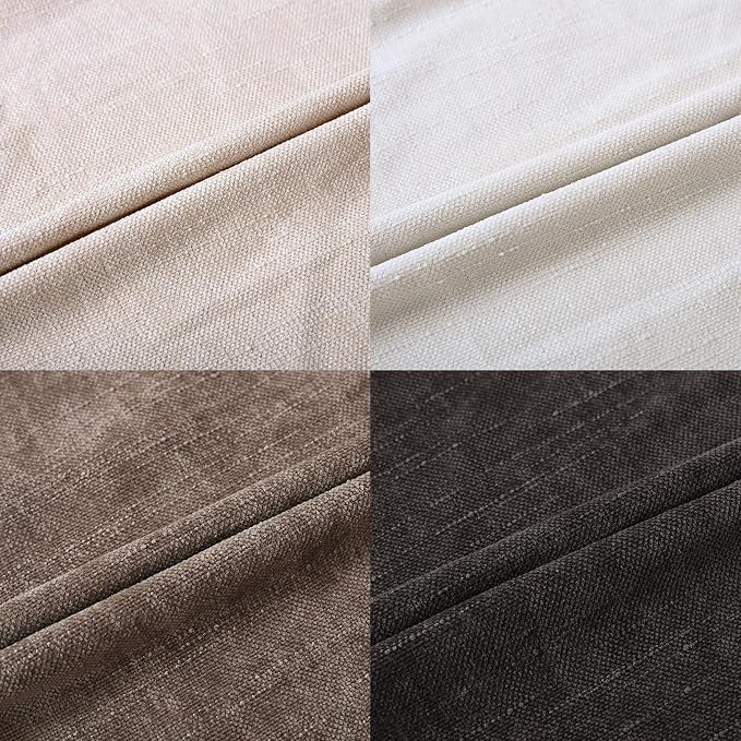 Set of 4 Soft Textured Throw Pillow Covers 18x18 Inch Cozy Decorative Farmhouse Cushion Cover Square Accent Pillow Cases for Bed Couch Sofa Living Room, Neutral
