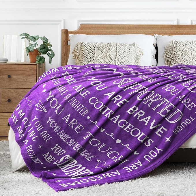 Blanket Gifts for Women or Men- Get Well Blanket | Inspirational Gifts, Feel Better After Surgery Gift, Thinking of You Present for Mom Grandma Aunt Sister Friend, 80'' x 60''