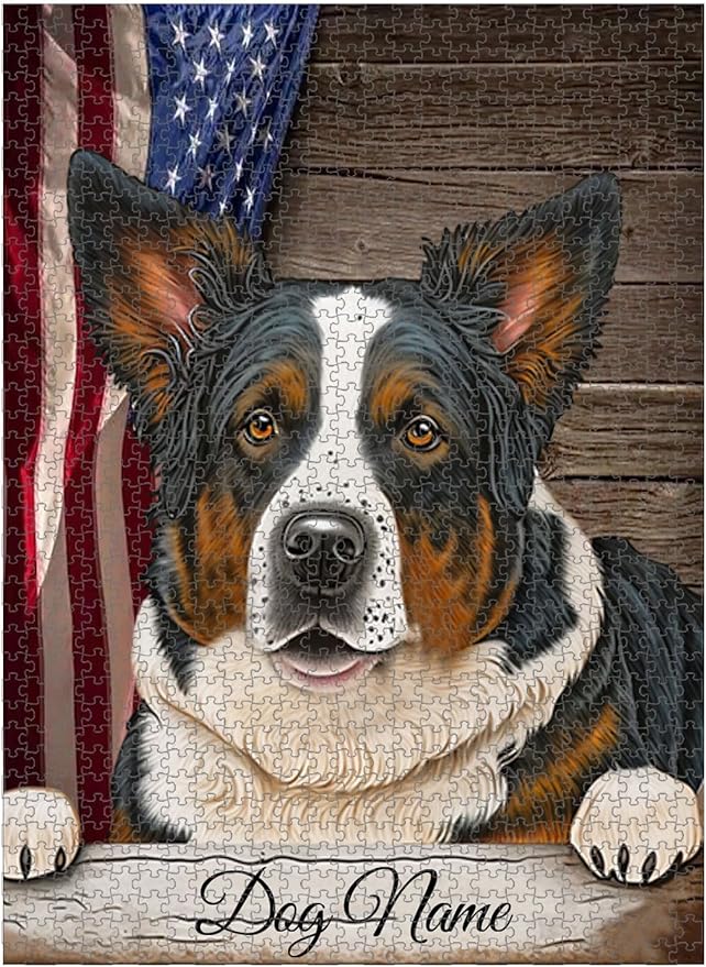 Custom Wooden Jigsaw Puzzles with Your Dog's Name on Berne Cattle Art Print - 300 500 1000PCS Puzzles Game and Home Wall Decor
