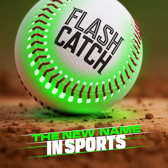 Rechargeable Light Up Baseball - Sports Gifts for Boys - Ball Accessories Gear Gift Ideas for Teenage Boy - Glow in Dark Balls - Cool Stuff for Teen Kids Age 8, 9, 10, 11, 12, 13, 14 Year