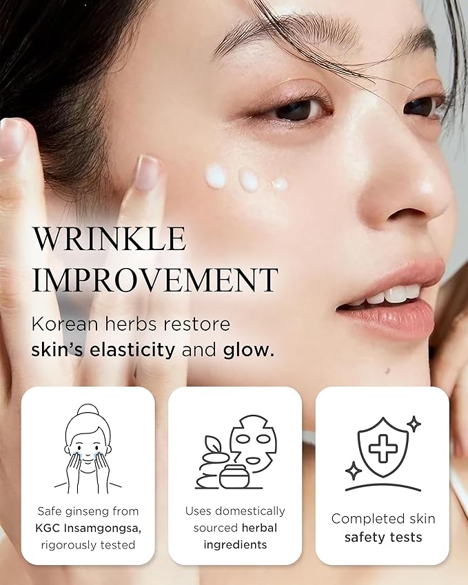 Bon Yeon Jin Red Ginseng Eye Cream Duo Set (2 Pack, Total 60 mL) – Korean Under-Eye Care | Helps Reduce the Look of Dark Circles & Fine Lines | Ceramide + Shea Butter