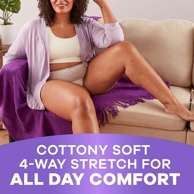 Always Discreet Adult Diapers for Women, Incontinence Underwear, Postpartum Essentials, Disposable Briefs, Max Absorbency, Bladder Leak Protection, Extra Large/XL, 64ct