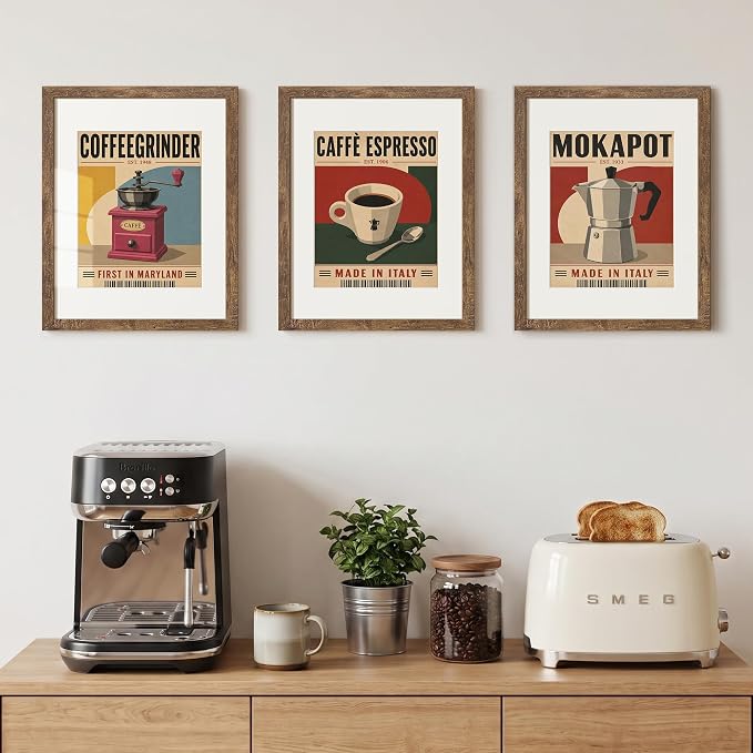 upsimples 11x14 Picture Frame, Display Pictures 8x10 with Mat or 11x14 Without Mat, Wall Hanging Photo Frame, Rustic Brown, 1 Pack