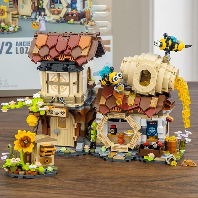 Honey Workshop Mini Building Set, MOC Creative DIY Simulation Architecture Toy, Collectible for Adults, Kids 8-12, NOT Compatible with Classic Bricks (1242 Pieces)