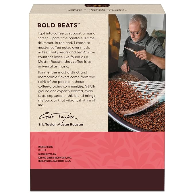 Keurig Coffee Collective, Bold Beats by Eric Taylor, Medium-Dark Roast Coffee, Single Serve Keurig K-Cup Pods, 20 Count