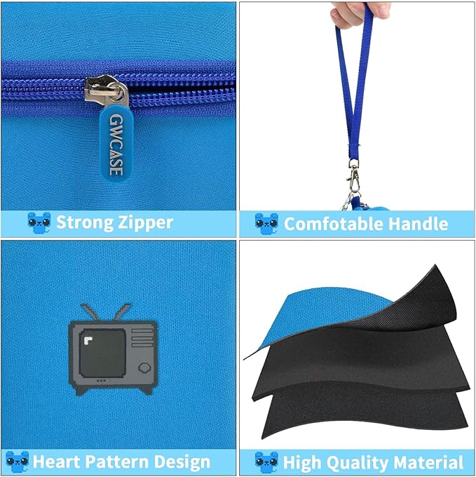Case for Bitzee Interactive Toy Digital Pet and Case, Hard Carrying Holder for Virtual Electronic Pets React to Touch, Protective Container for AA Batteries and Other Accessories (Box Only)-Blue