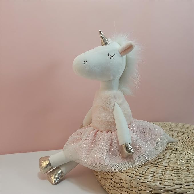 Unicorn Toys for Girls Age 4-6,16.5" Pink Unicorns Stuffed Animal Baby Girl Toys, Ballerina Unicorn Plush Toys for Ages 8-13 Girl,Cute Plush Dolls for Girls and Decor