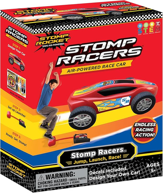 Stomp Rocket Stomp Racers Air Powered Race Cars, Single Racer Pack - Stomp Racers Toy Car Launcher - Fun Backyard & Outdoor Multi-Player Kids Toys Gifts for Boys, Girls & Toddlers