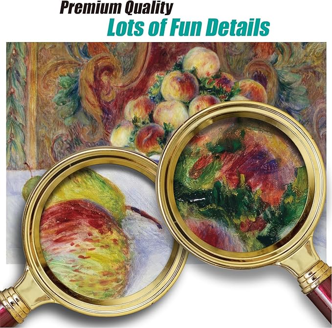 Antelope - 1000 Piece Puzzle for Adults, Still Life with Peaches, by Pierre-Auguste Renoir - Officially Licensed, Jigsaw Puzzles 1000 Pieces, High Resolution, Matte Finish, No Dust