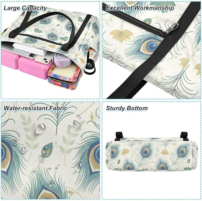 MCHIVER Yoga Bag for Women Men Large Yoga Mat Bag with Adjustable Strap Workout Bags Totes for Pilates Yoga Travel