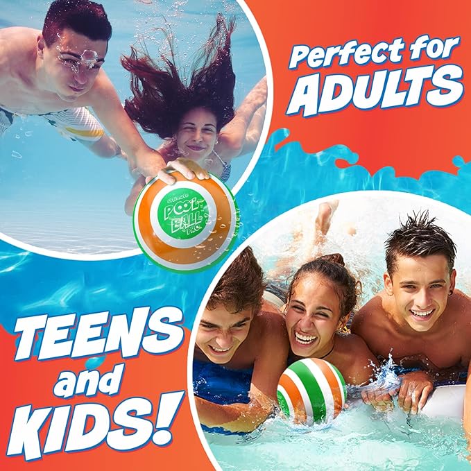 The Ultimate Pool Ball - Fill It with Water to Play Underwater Games - Best Outdoor Toys for Kids Ages 8-12 - Fun Easter Basket Stuffers for Boys & Ideas for 6, 7, 9, 10 & 11 Year Old Girls & Teens