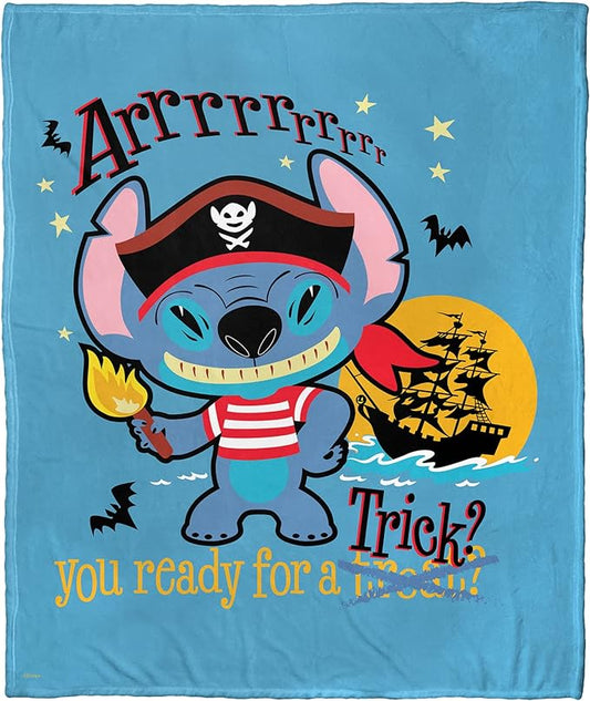 Northwest Lilo and Stitch Silk Touch Throw Blanket, 50" x 60", Pirate Stitch
