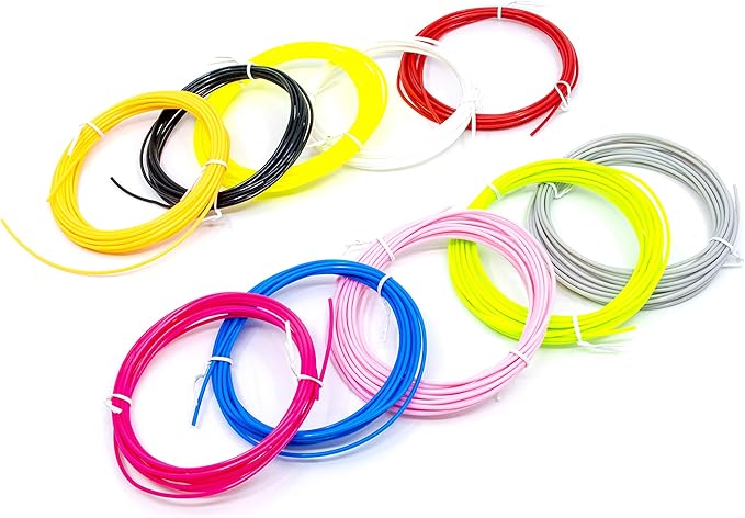 SCRIB3D Pen Filament Refills, 10 Colors, 100 Feet, 1.75mm PLA, Works with SCRIB3D, PIKA3D, MYNT3D and Most Other 3D Printing Pens