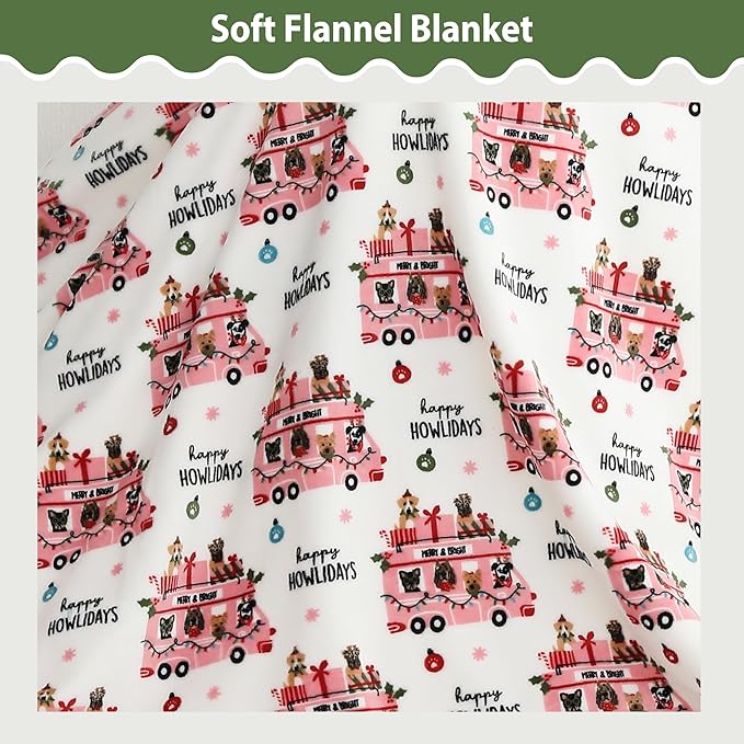 Softan Kids Throw Blanket for Girls & Boys, Warm Soft Toddler Flannel Blankets for Sofa Couch Bed， Cozy Fuzzy Plush Flannel Kids Throw Blanket for Daycare & School - Pink Car 50x60 inches