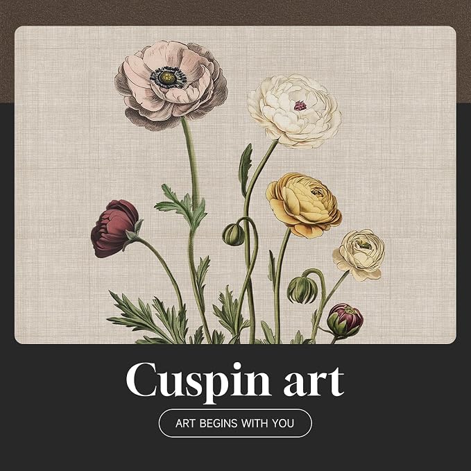 Framed Vintage Floral Botanical Wall Art for Bathroom, 4 Piece 8x10 In | Farmhouse wall decor, Flower pictures, Rustic retro paintings, Ready to hang canvas prints, Kitchen bedroom home decor