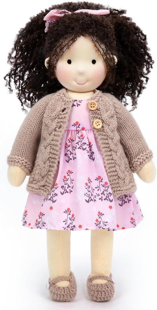 Handmade Waldorf Collect Rag Doll Birthday Present with Exquisite Box-Everly 12"