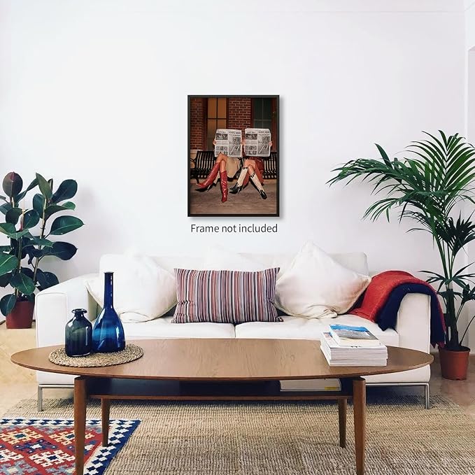 Haitunone Brown Luxury Old Money Style Woman Wall Art Trendy Newspaper Poster Vintage Aesthetic Canvas Prints for Bedroom Bar Apartment Wall Decor 08x10 inch Unframed