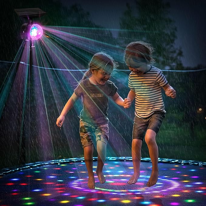Trampoline Led Lights, Trampoline Lights Solar Powered Outdoor Waterproof Accessories, 3 Modes, 7 Colors, Syncs up to 16FT, 15FT, 14FT, 12FT, 10FT Trampoline Accessories for Kids & Adults