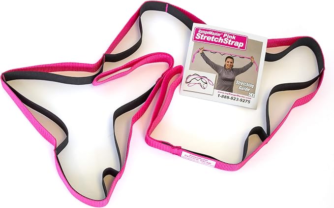 RangeMaster Stretch Strap with Exercise Guide│ Versatile Multi-Loop Strap Perfect for Yoga, Pilates, and Physical Therapy │ Portable │ Helps Improve Flexibility