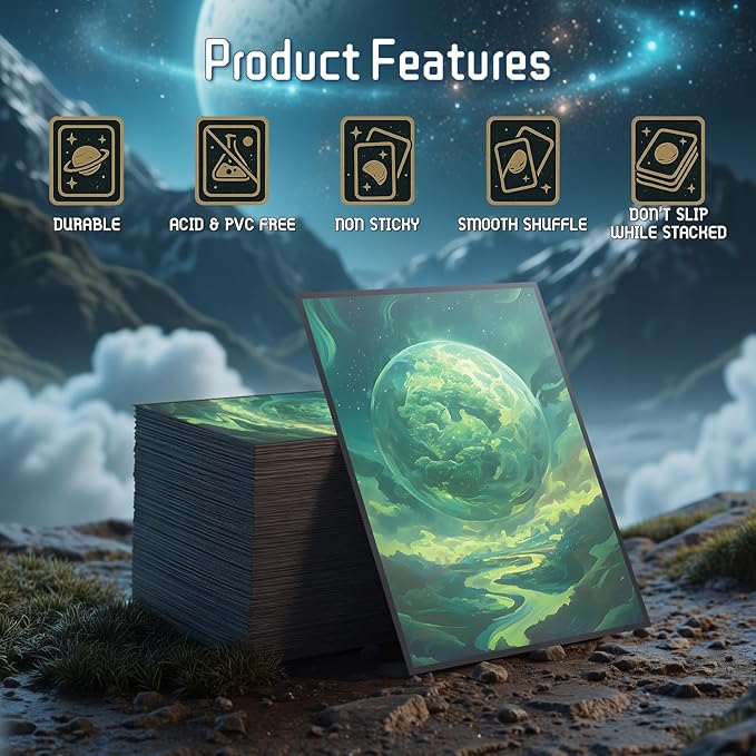 MTG Card Sleeves - Forest - Planet Basic Lands Series - Ultra Clear Front & Matte Finish Back, 100 Count Standard Size Matte Art Sleeve for Magic The Gathering