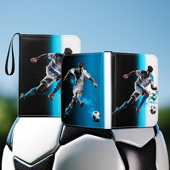 RONMONG Soccer Card Binder,2025-2026 Sports Trading Card with Sleeves Holder Album,440 Pockets Soccer Card Holder Sheets Display Storage Protectors for Collectors Boys and Girls Gift