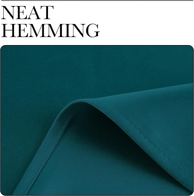 NICETOWN Teal Blackout Curtains 84inch Length 2 Panels Set, Grommet Chic Thermal Insulated Room Darkening Window Treatments for Bedroom/Living Room, W52 x L84
