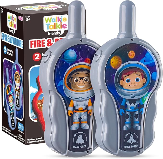 Walkie Talkies for Kids Toys Gifts for 3 4 5 6 7 Year Old Girls Boys Long Range Space Adventure Walkie Talkies for Christmas Birthday Easter Gifts Indoor Outside Games Gray