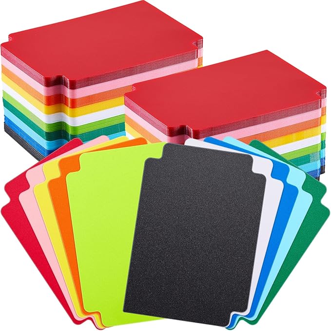 250 Pcs Trading Card Dividers Plastic Card Dividers, Frosted Separator with Tabs Standard Vertical Compatible with Games Sports TCG, 2.7 x 3.8 Inches (Multicolor)