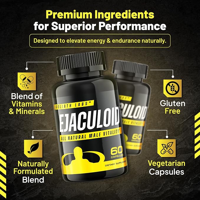 Goliath Labs Men's Gym Performance Booster Capsules [60 Veg Capsules/Bottle] Natural Strength Gainer Pills for - Supports Muscle Growth and Energy - Multivitamin Health Supplements for Athletes