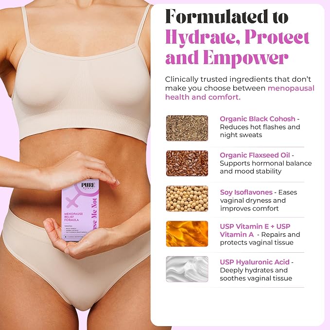 PURE WOMAN - Pause-Me-Not Suppositories - Menopausal Symptom Relief - Natural Ingredients - Relieves Hot Flashes & Vaginal Dryness - Promotes Stable Mood - Enhanced Vaginal Relief