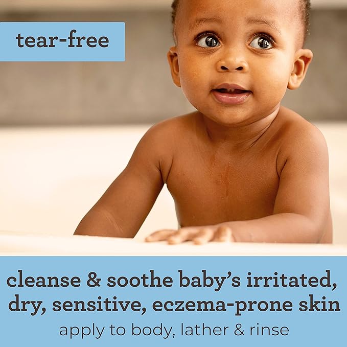 Aveeno Baby Cleansing Therapy Moisturizing Baby Body Wash with Natural Oatmeal & ProVitamin B5, Gentle Tear-Free Baby Bath Wash for Sensitive & Eczema-Prone Skin, Hypoallergenic, 8 oz (Pack of 12)